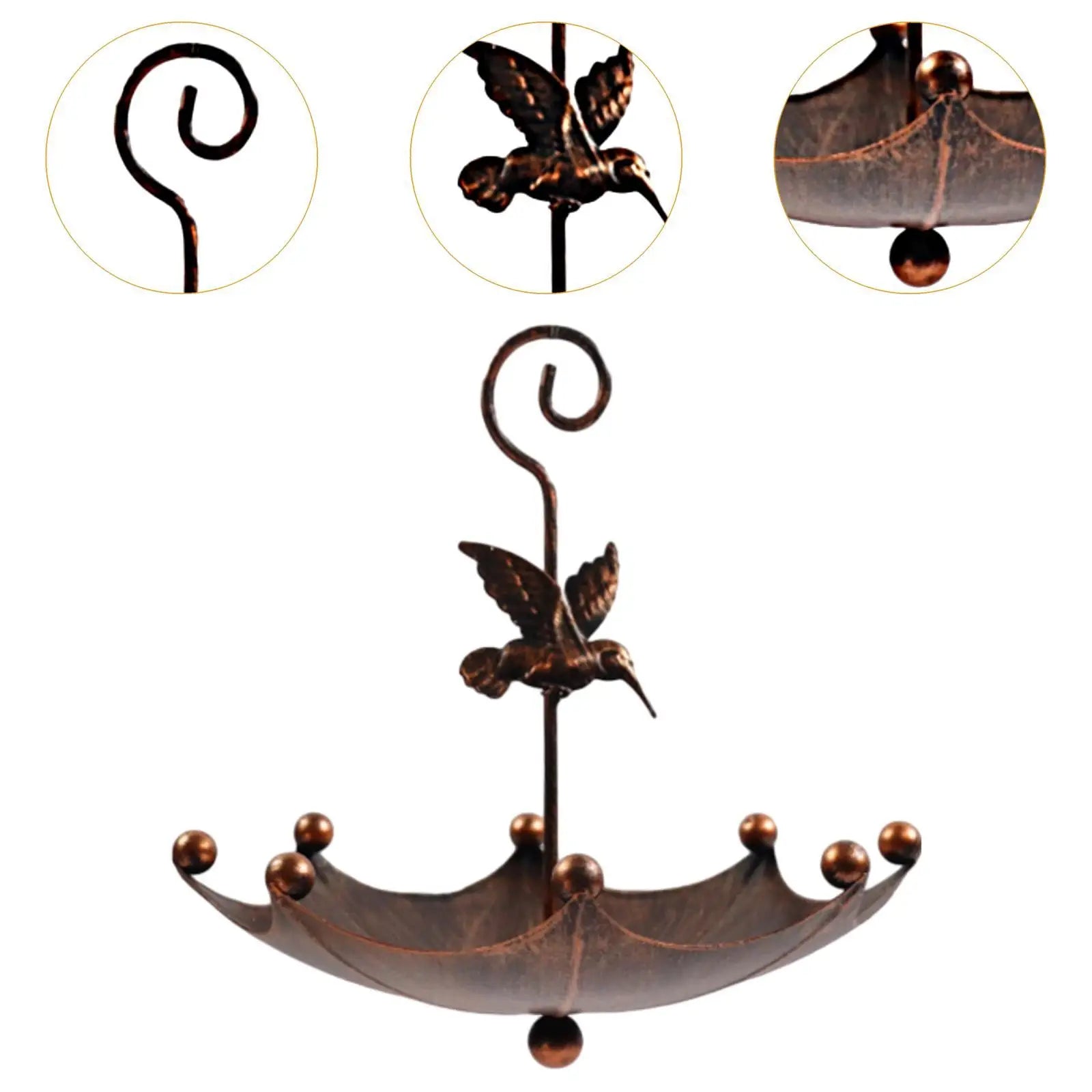 Hanging Bird Bath with Hook Bird Feeder Tray Water Bowl for Park Courtyard Deck Backyard Hummingbird Wildbird Feeding Supplies