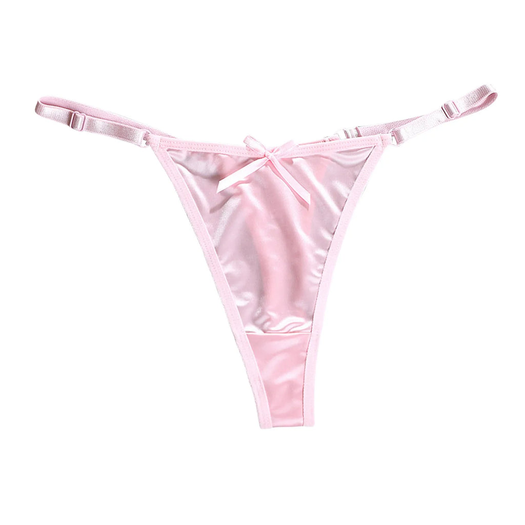 Low-Waisted T-Back Panty Ladies Thong Sexy Underwear Adjustable Thin Strap Seamless Thong For Women Pure Desire Erotic Lingerie