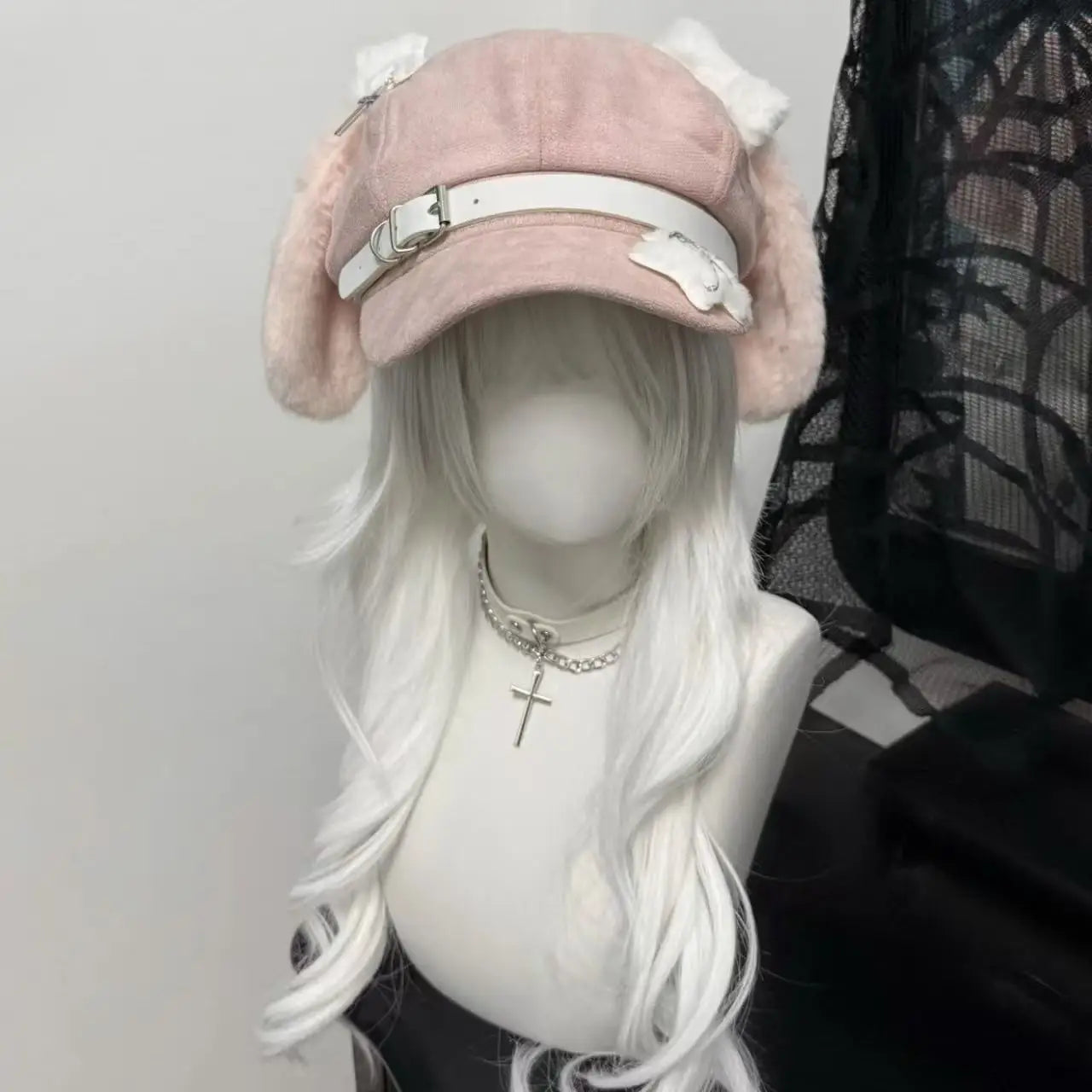 Women's Kawaii Hat Sweet Style New Fashion Cap Grey Dog Eared Cap Subculture Beret Cute Individualistic Embodying Otaku Culture