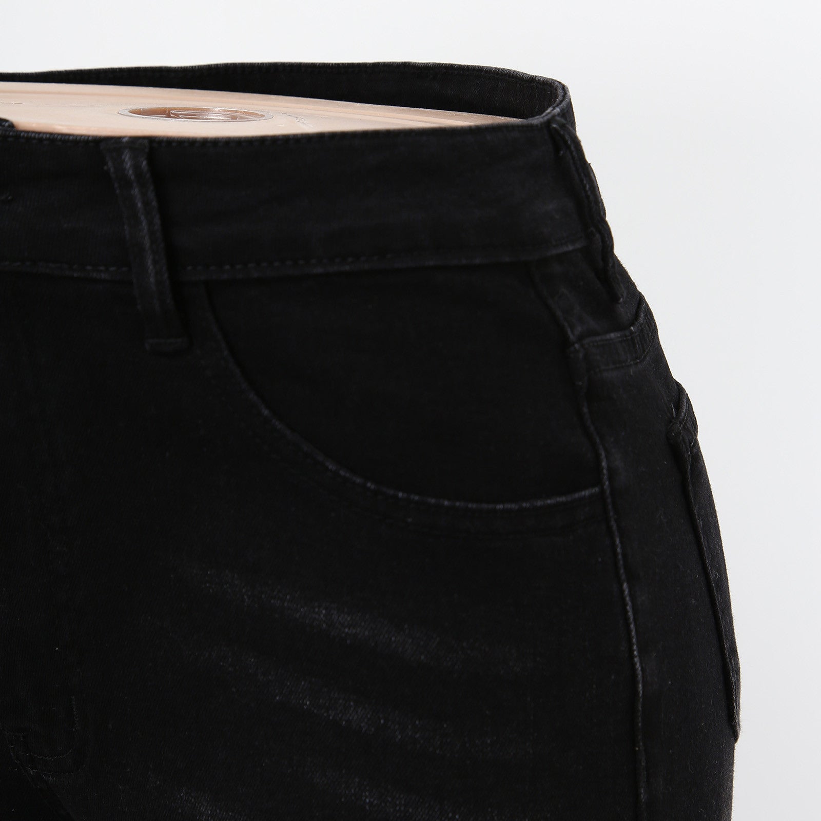 New In Women Fashion Mid Waist Ripped Hole Jeans Casual High Street Denim Pants Sexy Frayed Slim Fit Pencil Pants for Women