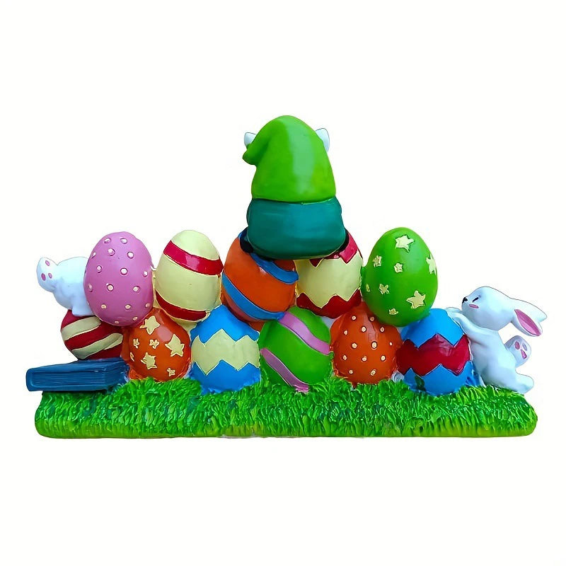 Easter Bunny Spring Floral Centerpiece Table Decorations Happy Easter Egg Hunt Gnome Figurines Home Decor Accents
