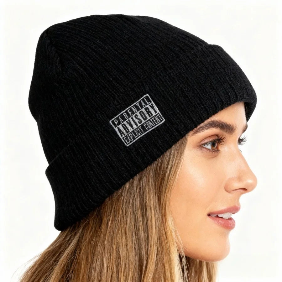kumim Men's, Women's, Couple's, Letter Embroidered Autumn And Winter Warm Knitted Hat, Pullover Knitted Yarn Hat, Gift Giving