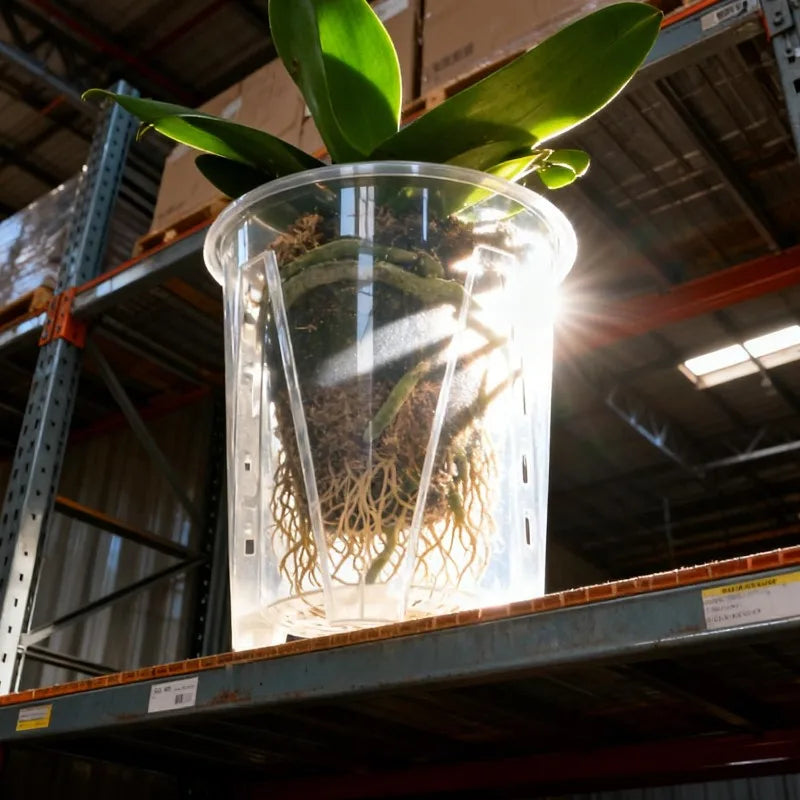 S/M/L/XL Clear PP Plastic Root Control Breathable Flower Pot Orchid Air Holes Plants Enhanced Drainage Garden Pot Home Garden