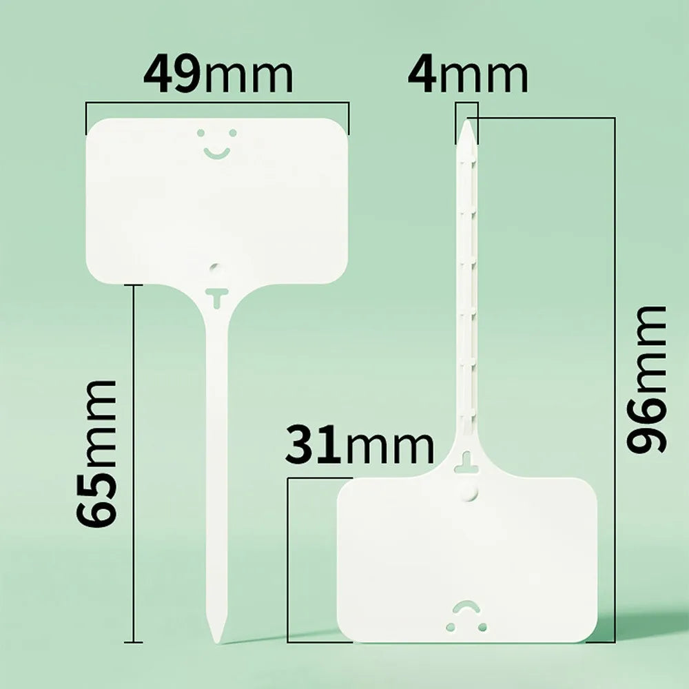 100Pcs T-type Sign Tags Garden Plant Labels Colorful Garden Decoration Name Tag Plastic Waterproof Plastic Marker Tags