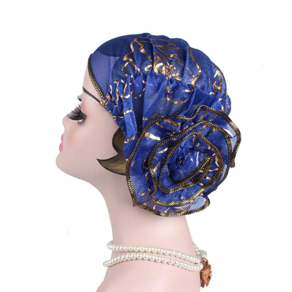 Stylish Hair Loss Scarf Hat Headwear Women Hat Fashion Print Breathable Mesh Headwrap  Super Soft