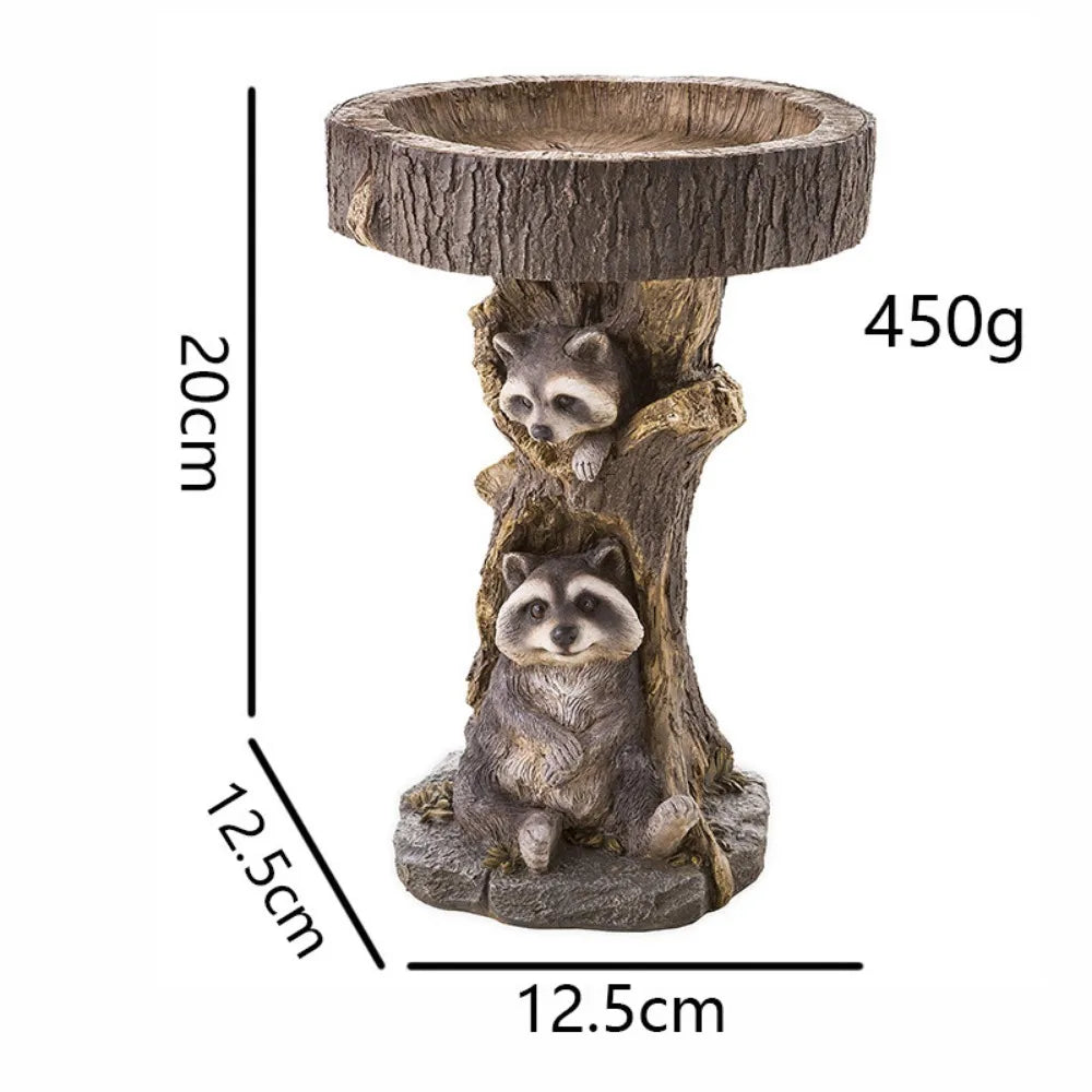 Garden animal resin bird feeder hummingbird bathtub outdoor decorative ornaments sculpture resin crafts.Outdoor decoration