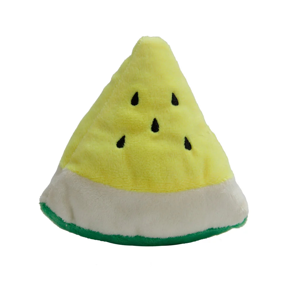 Pet Toys Plush Squeaky Toy Bite-Resistant Clean Dog Chew Puppy Training Toy Soft Banana Bone Vegetable Fruit Pet Supplies
