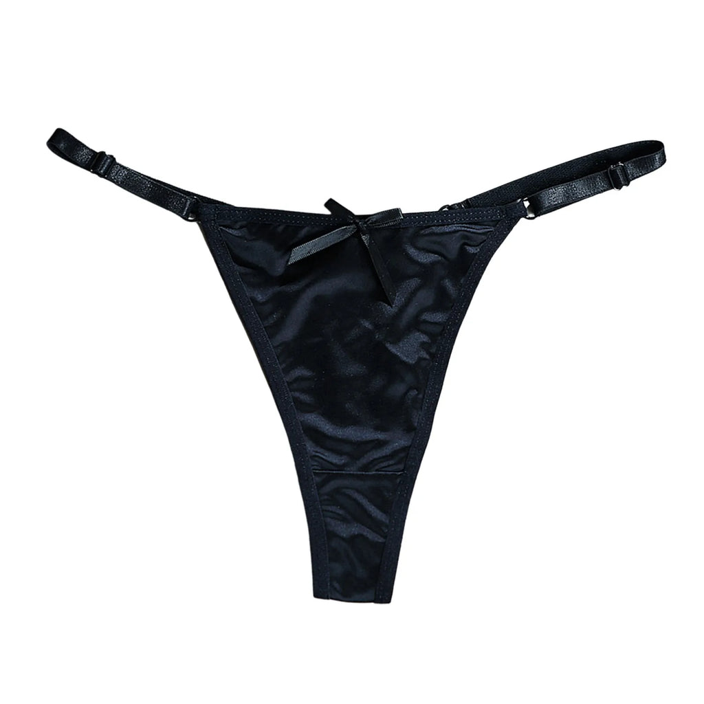 Low-Waisted T-Back Panty Ladies Thong Sexy Underwear Adjustable Thin Strap Seamless Thong For Women Pure Desire Erotic Lingerie