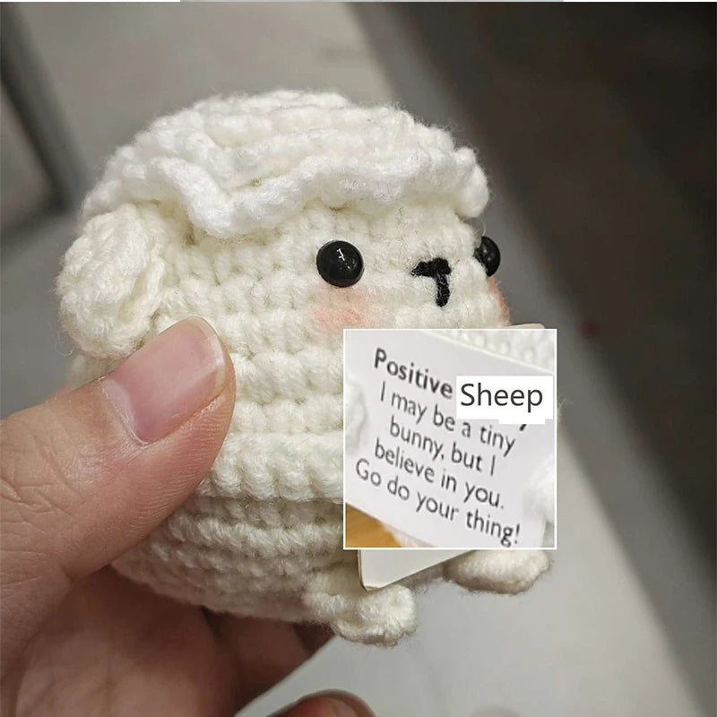 1/7pcs Easter Fun Handmade Emotional Support Doll Gift Crochet Encouragement Crochet Doll Ornament Cute Room Decoration