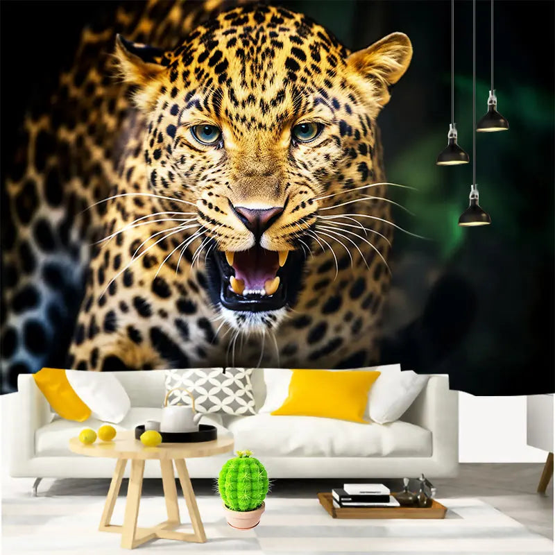 Animal Leopard Waterfall Tapestry Wall Art Floral  Wall Hanging Home House  Bedroom Decor For 2023 Tapiz Y2k Arazzi