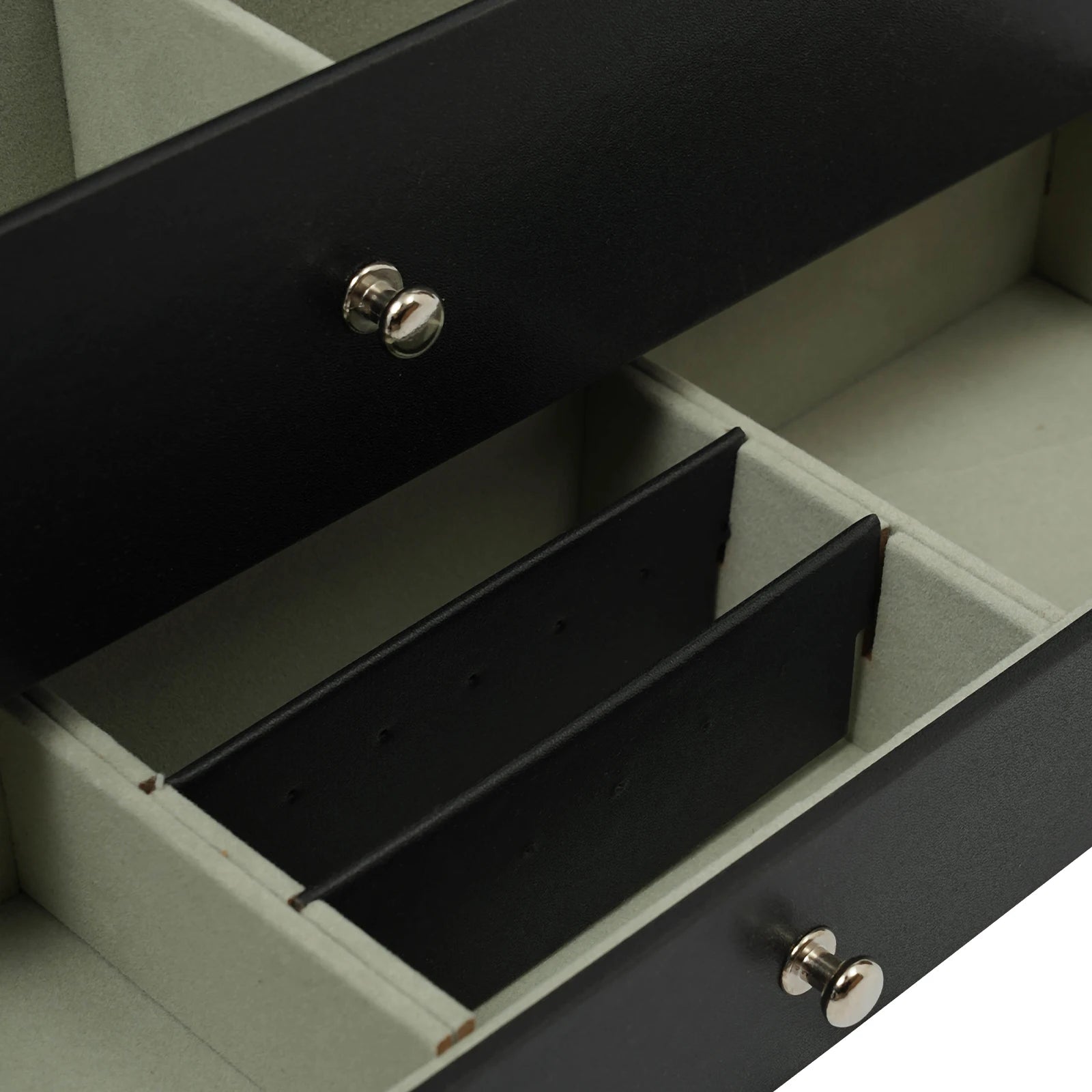 3 Tiers Jewelry Box Watch Display Case Display Desktop With Glass Top Jewelry Cabinet Storage Collection Organizer Black