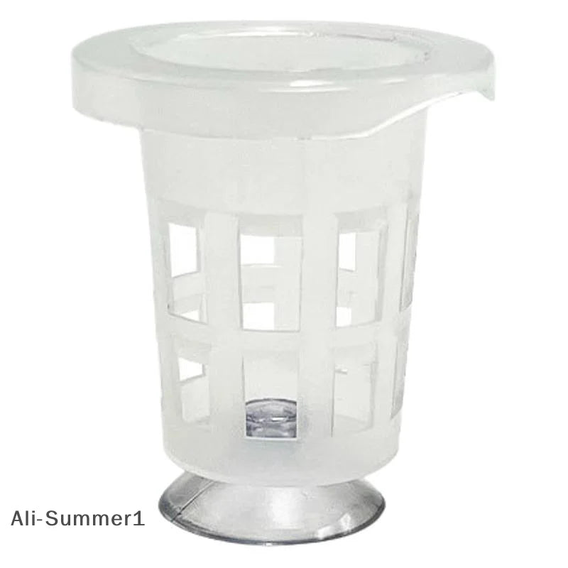 【E】50Pcs Hydroponic Planting Basket Plant Planting Container Floating Turtle Planting Pots Fish Tank Planting Water Plant Cup