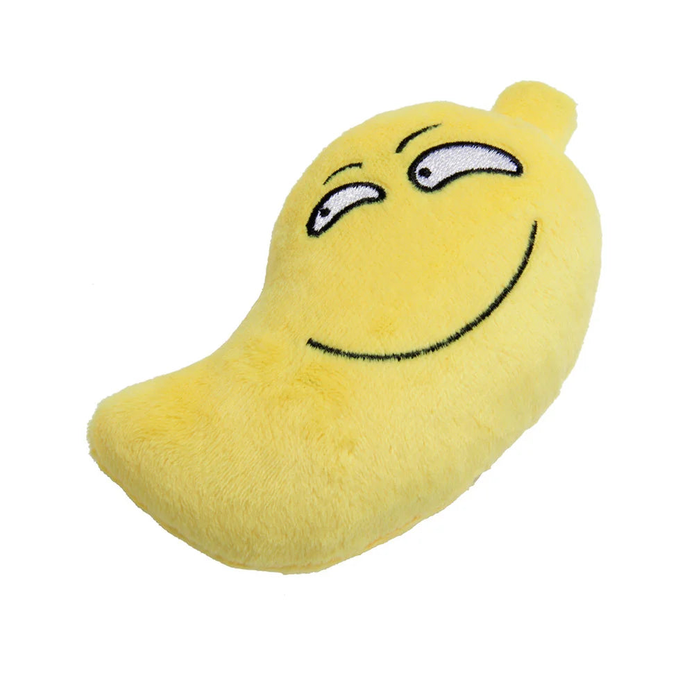 Pet Toys Plush Squeaky Toy Bite-Resistant Clean Dog Chew Puppy Training Toy Soft Banana Bone Vegetable Fruit Pet Supplies