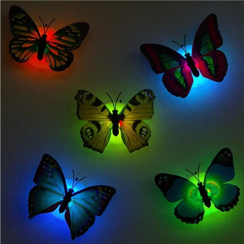 3D Wall Sticker Wallpaper Self-Adhesive Butterfly Stickers Lamps Panel for Living Room Bedroom Bathroom Home Decoration DIY Gift