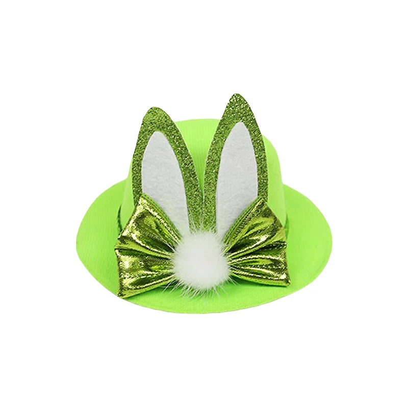 Easter Bunny Ears Headband with Top Hat for Adults and Kids Perfect for Holiday Parties Carnivals and Cosplay Events - Fun