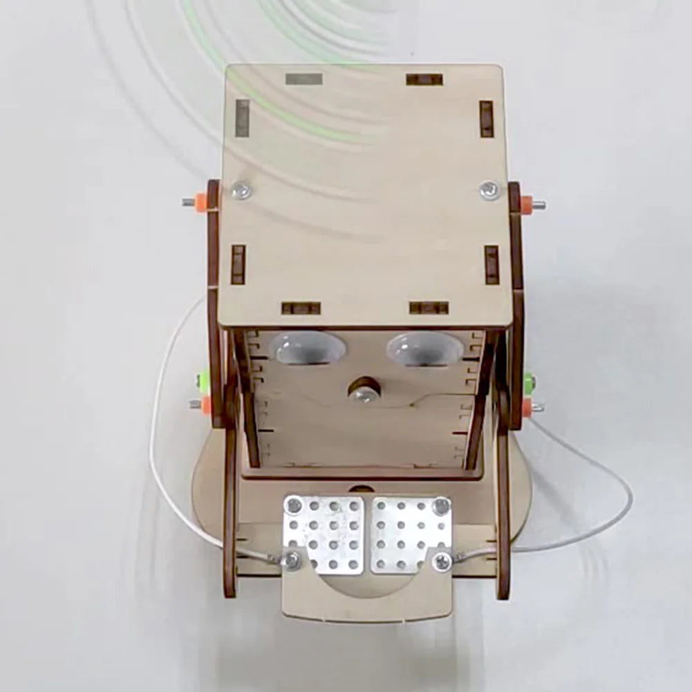 Robot Eating Coin Wood DIY Model Teaching Learning Stem Project Wooden Assemble Kit for Kid Science Experiment Education Toy