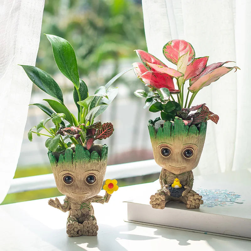 Modern Flower Vase Groot Flower Arrangement Home Living Room Decoration Cartoon Vases Ornament Plants Potted Decoration Crafts