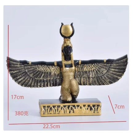 Egyptian Gods and Goddess Isis Statue Study Decoration Egypt Ornament Gift Guardian God of The Earth Home Desktop Decor Souvenir