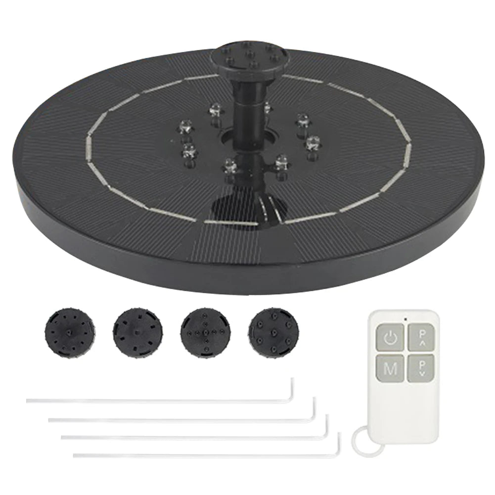 Solar Floating Fountain Bird Baths Water Fountain Outdoor Solar Panel Water Pump Pool Pond Floating Decoration Garden Waterfall