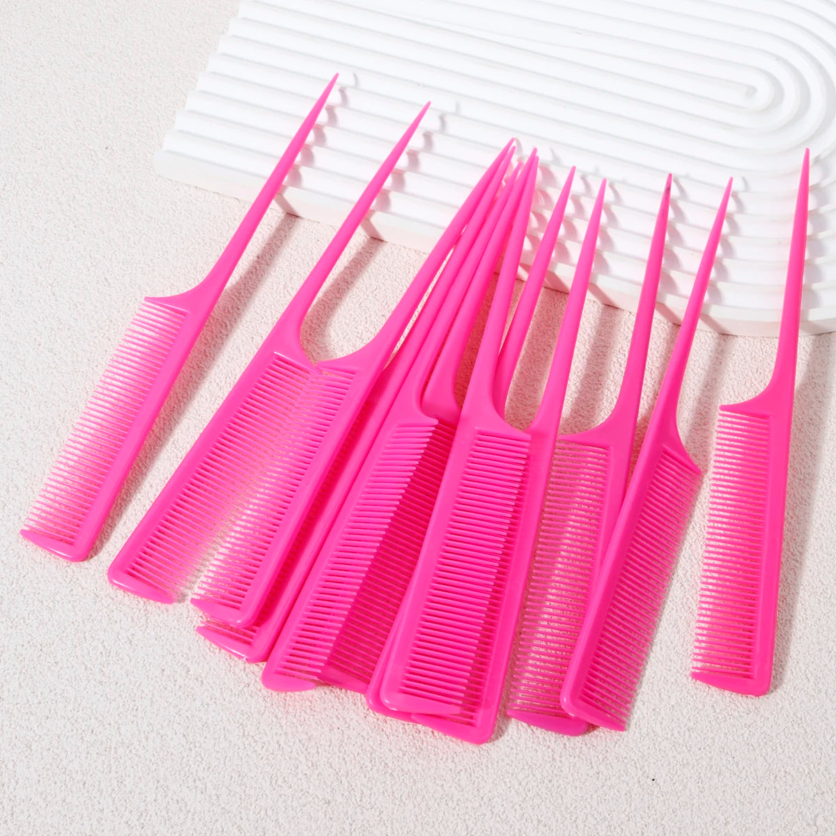 12 piece mouse tail comb set, hair dye comb, pointed tail comb, suitable for hair salons and home use,special for real hair wigs