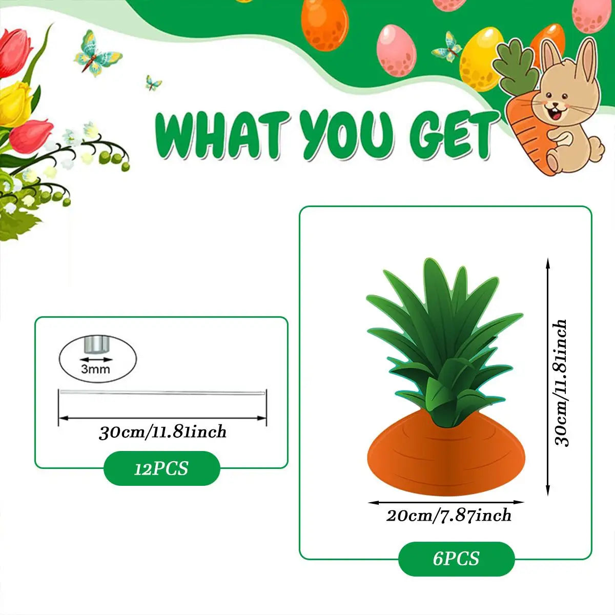 6 Pcs Easter Yard Signs with Stakes - Bunny Eggs, Basket, Chicks-Easter Lawn Decoration Easter Props Spring Patio