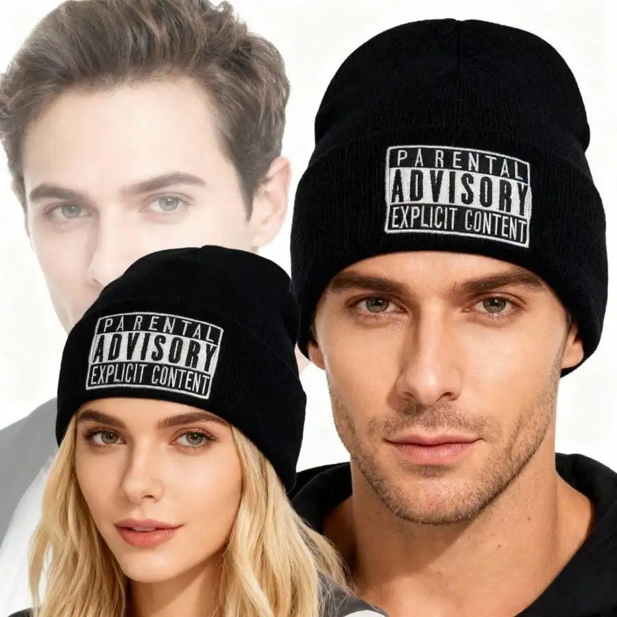 kumim Men's, Women's, Couple's, Letter Embroidered Autumn And Winter Warm Knitted Hat, Pullover Knitted Yarn Hat, Gift Giving