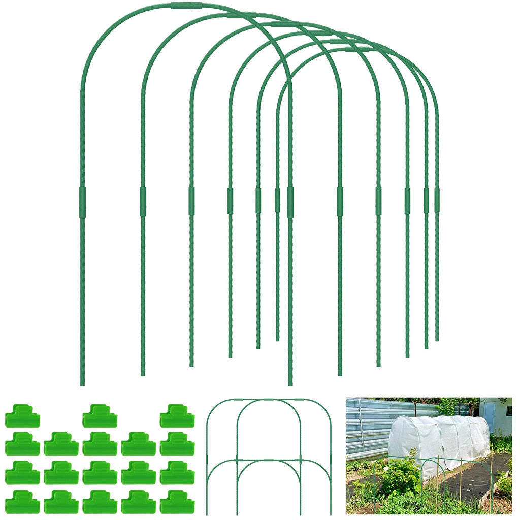 12 Set Steel Greenhouse Plant Hoops Durable Reusable DIY Seedling Arch Shed Bracket for Garden Vegetable Grow Tunnel Support New