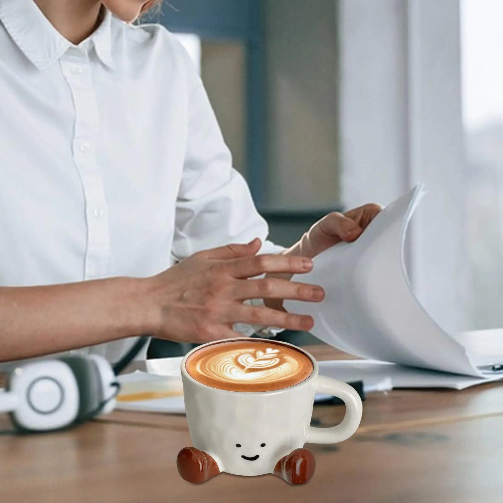 Cute Coffee Mug Adorable Home Kitchen Drinkware Ceramic Coffee Tea Cups for Wine Latte Water Hot Cocoa Cold Hot Drinks