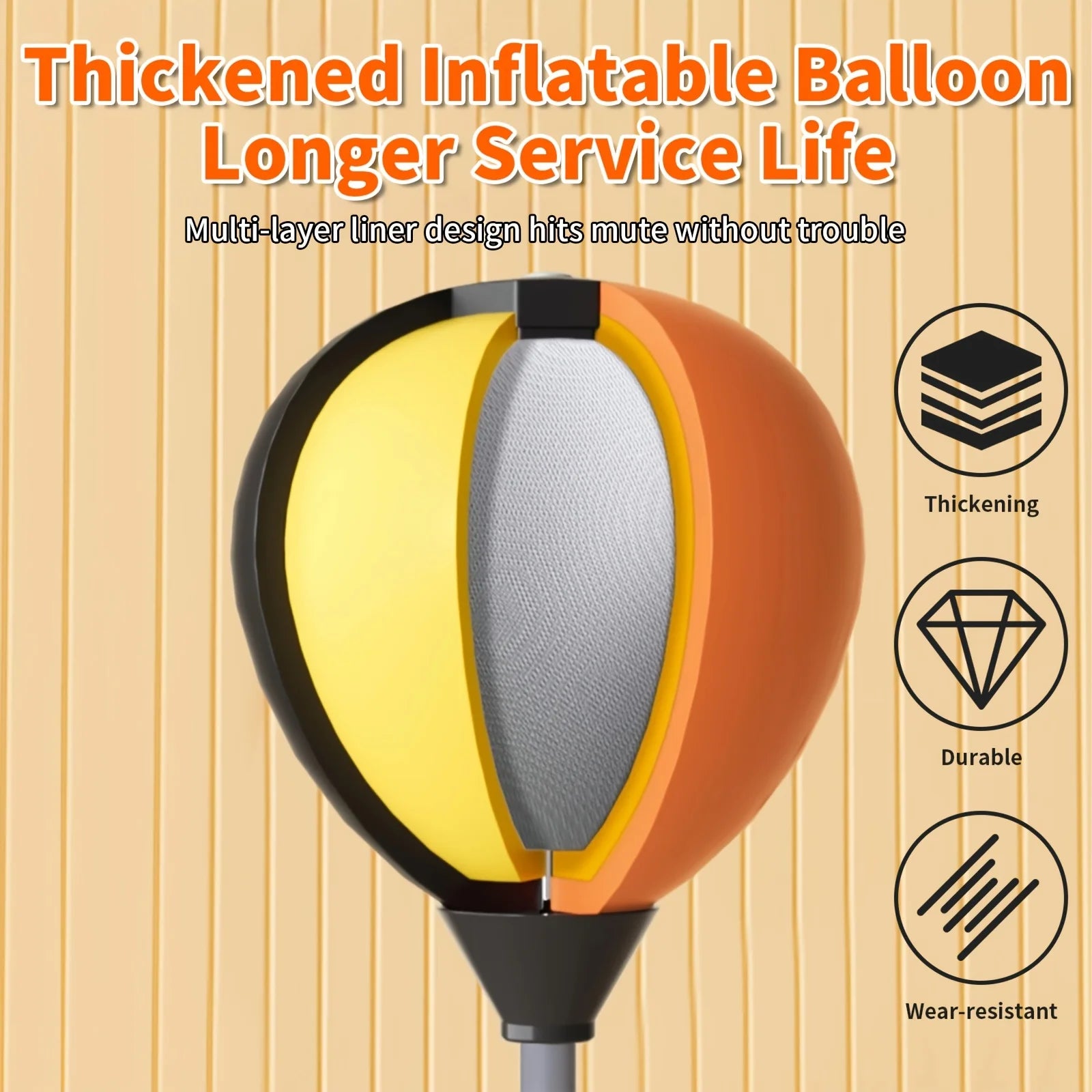 Indoor Reaction Punching Ball for Boxing Training with Strong Suction Cup All-terrain Bases Adjustable Speed Ball Adult Youth