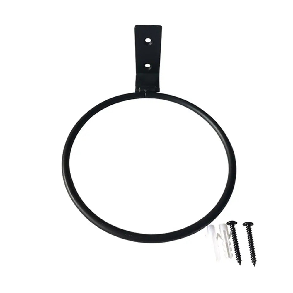 Metal Flower Pot Holder Ring Railing Wall Mounting Planter Pot Stand Stylish Sturdy Planter Rack For Office Outdoor Decor