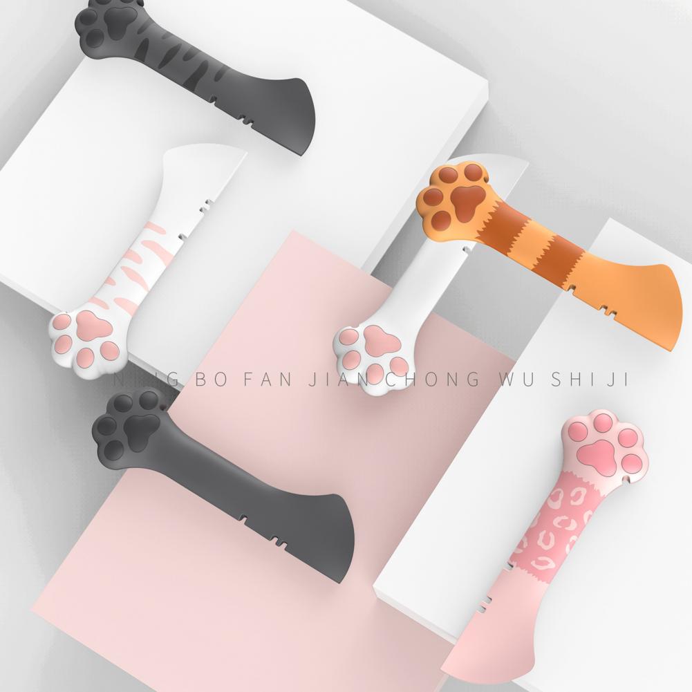 Pet Canned Spoon Adorable Lovely Paw Design Silicone Cat Food Can Lid Cover Spoon Jar Opener Puppy Feeding Food Scoop