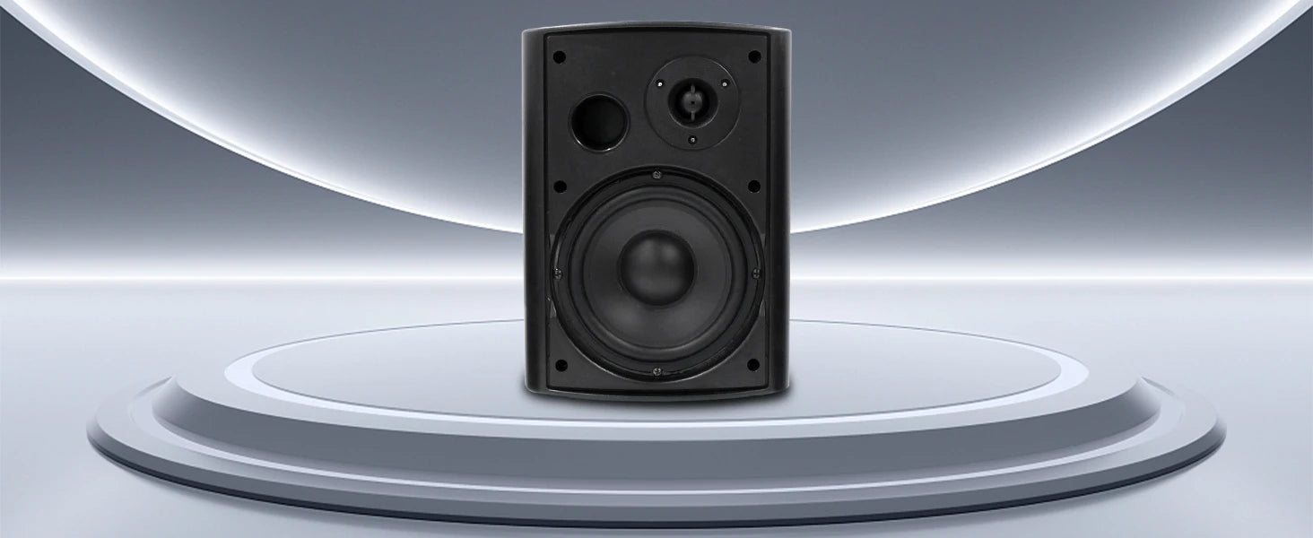 Herdio 2PCS 6.5'' 400W Outdoor Passive Speakers Wired Waterproof With Powerful Bass Wall Mount Speakers For Indoor Patio Covered