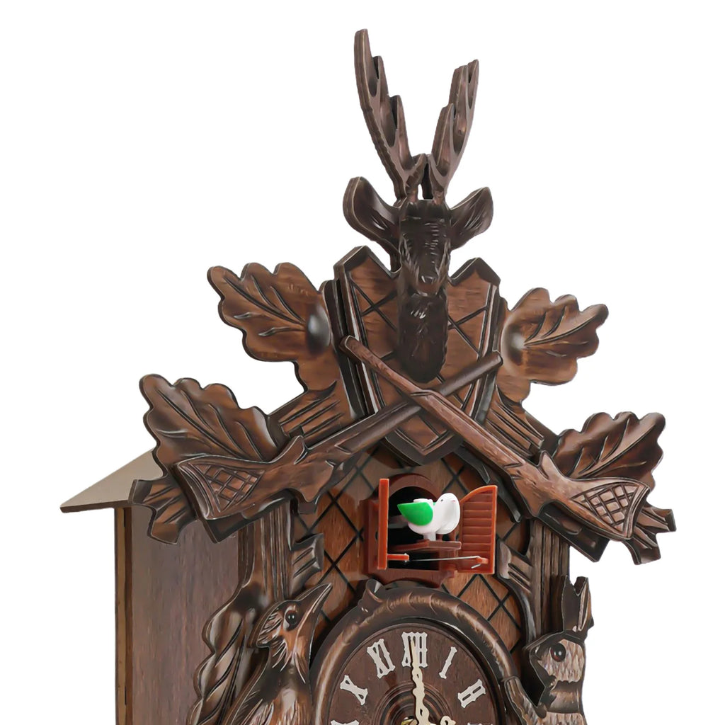 Forest Nordic Style Retro Cuckoo Wall Clock Wall Clock Cuckoo Wall Clock Wooden Hanging Wall Clock Bird Clock tea room parlor