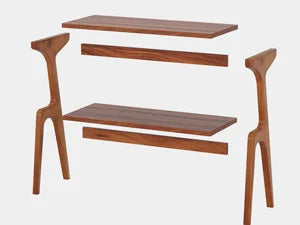 Solid Wood End Table,2-Tier Side Table with Storage Shelf, Wooden Modern Accent Slim Bedside Table for Sofa,Living Room, Bedroom