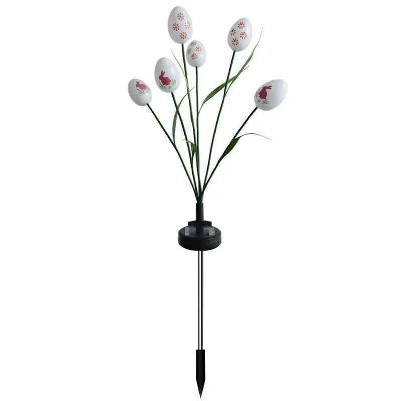 6/12 pcs garden lights Easter Eggs,  Waterproof garden path courtyard Hunt Game Party Favors Supplies Solar lamp