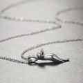 Real 925 Sterling Silver Cute cat Necklaces Pendants for Women Fashion Ladies Festival Gift Fine Jewelry Stock in USA Warehouse