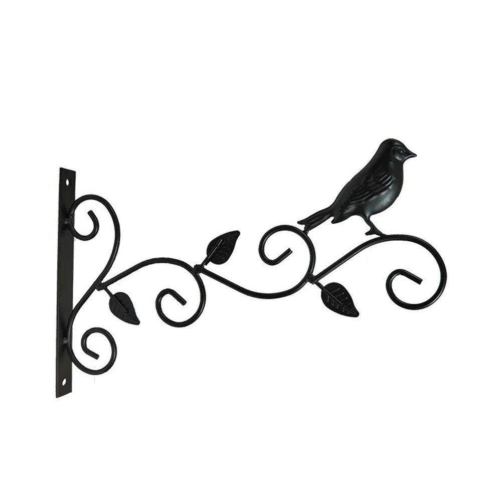 Hanging Bracket Hooks Hanger Wall Bird Flower Pot Basket Planter Lantern Metal Feeder Chime Wind Mount Hook Garden Decor