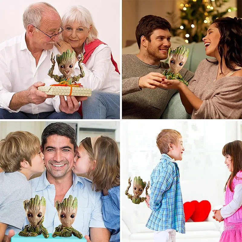 Modern Flower Vase Groot Flower Arrangement Home Living Room Decoration Cartoon Vases Ornament Plants Potted Decoration Crafts