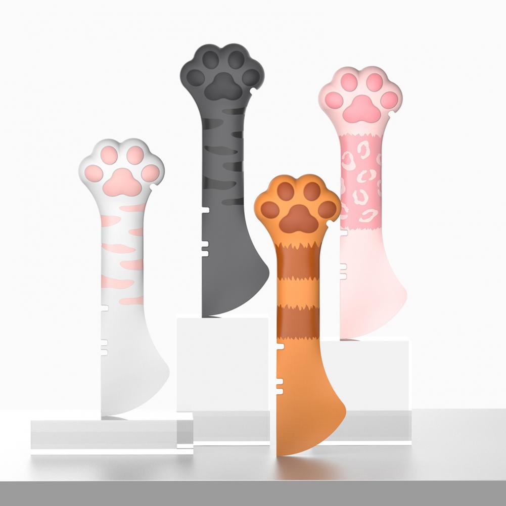 Pet Canned Spoon Adorable Lovely Paw Design Silicone Cat Food Can Lid Cover Spoon Jar Opener Puppy Feeding Food Scoop