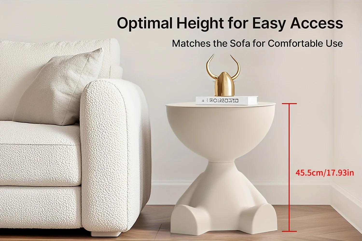 Modern bear-shaped plastic bedside table and stackable bookshelf - Space-saving multi-functional furniture, easy to assemble