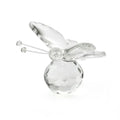 Creative White Crystal Crystal Butterfly Cute Handmade Miniature Figurines Glass Art Vivid Butterfly Ornament Home Decoration