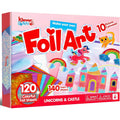 JOYFY Foil Art Kit Arts & Crafts Supplies Mess Free Coloring Foil Foam Stickers Creative Travel Toys for Kid Birthday Gifts