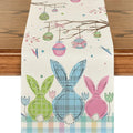 Easter Bunny Linen Table Runner Bunny Dining Table Cloth Placemat Spring Table Runners Easter Bunny Spring Linen Table Runner