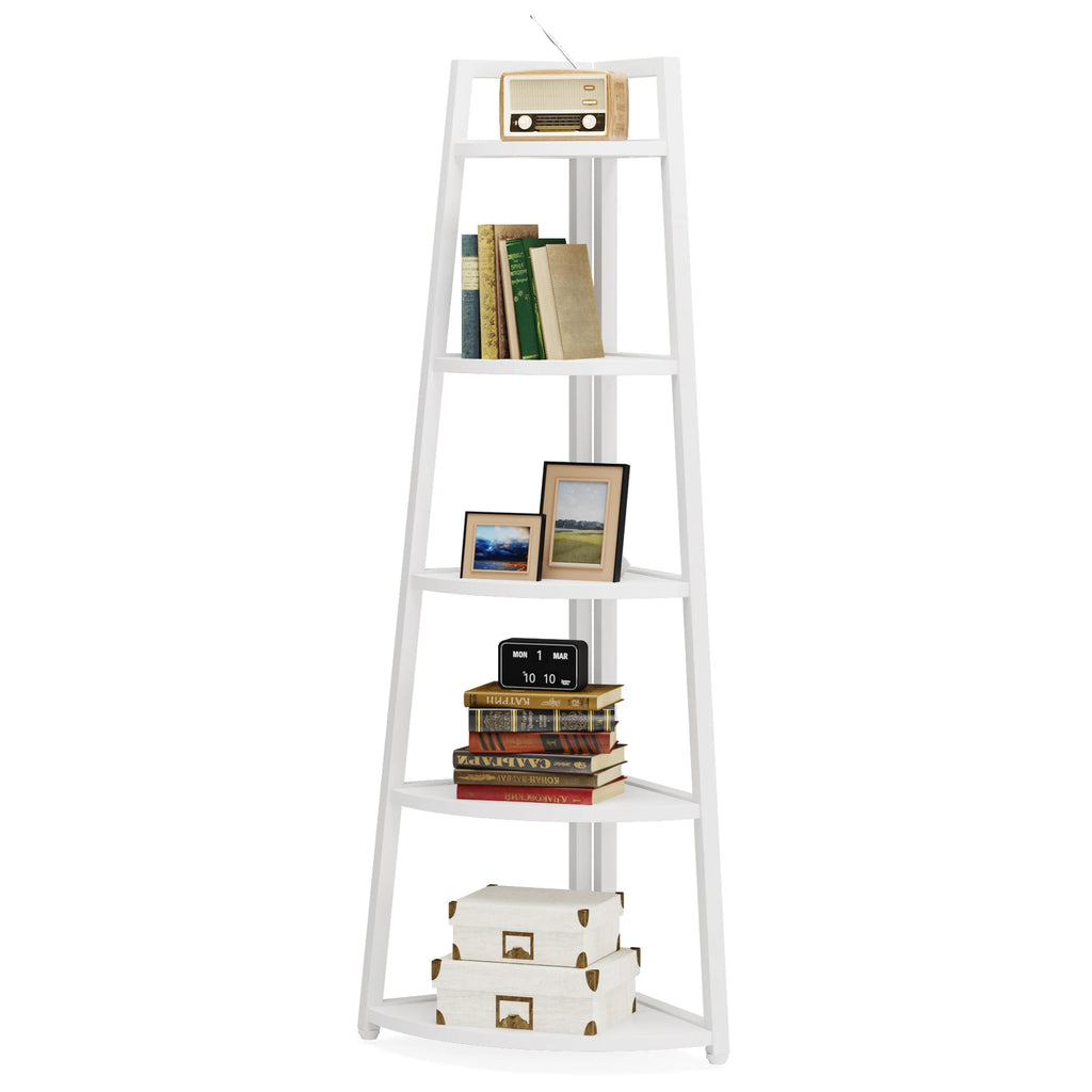 Tribesigns Bookcase Corner Book Shelf Rack Wood Bookshelf Storage Shelves