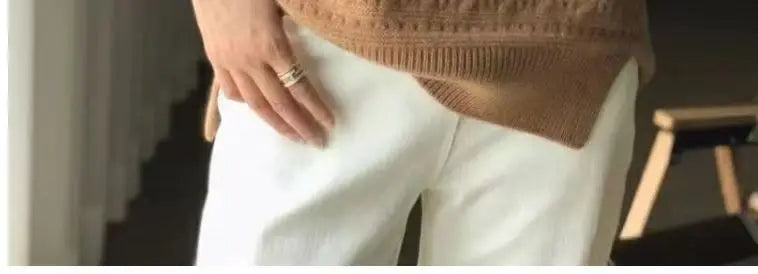 V-Neck Hollowed Out 100% Wool Knitted Vest For Women In AutumnWinter Loose Solid Color Korean Fashion Pullover Sweater Vest Top