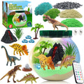 Dinosaur Light-Up Terrarium Kit for Kids Dinosaur Painting Arts and Night Light Crafts Kits for Kids- Birthday Gift for Children