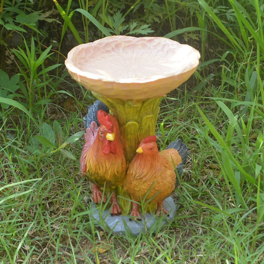 Garden animal resin bird feeder hummingbird bathtub outdoor decorative ornaments sculpture resin crafts.Outdoor decoration