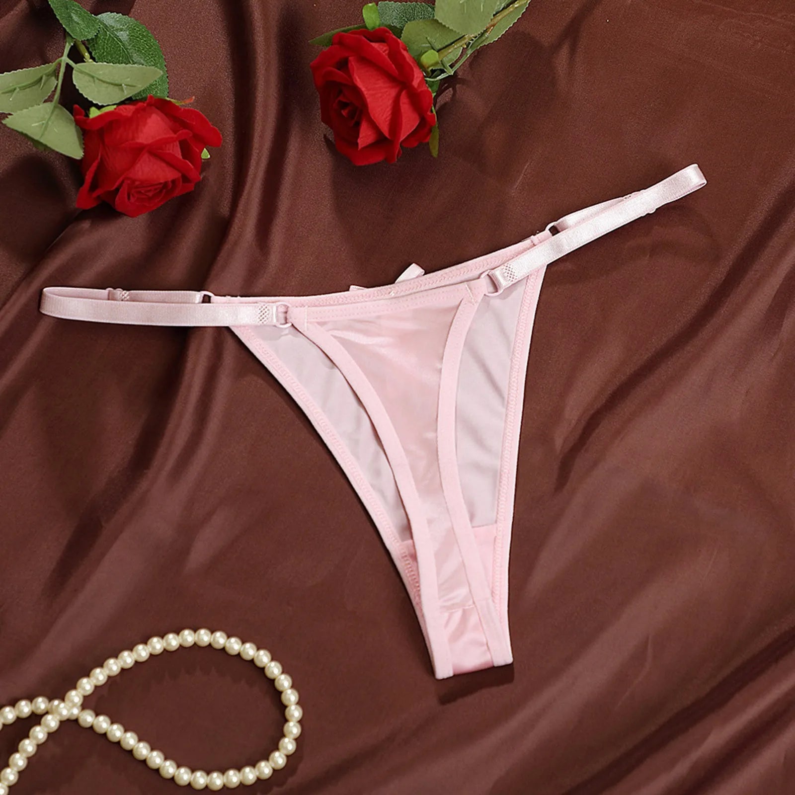 Low-Waisted T-Back Panty Ladies Thong Sexy Underwear Adjustable Thin Strap Seamless Thong For Women Pure Desire Erotic Lingerie