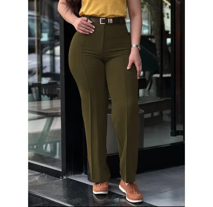 Casual Pants Women Clothing New Cute Style Fresh and Sweet Collage Pants High Waisted Elegant Trousers Streetwear 2024 Autumn