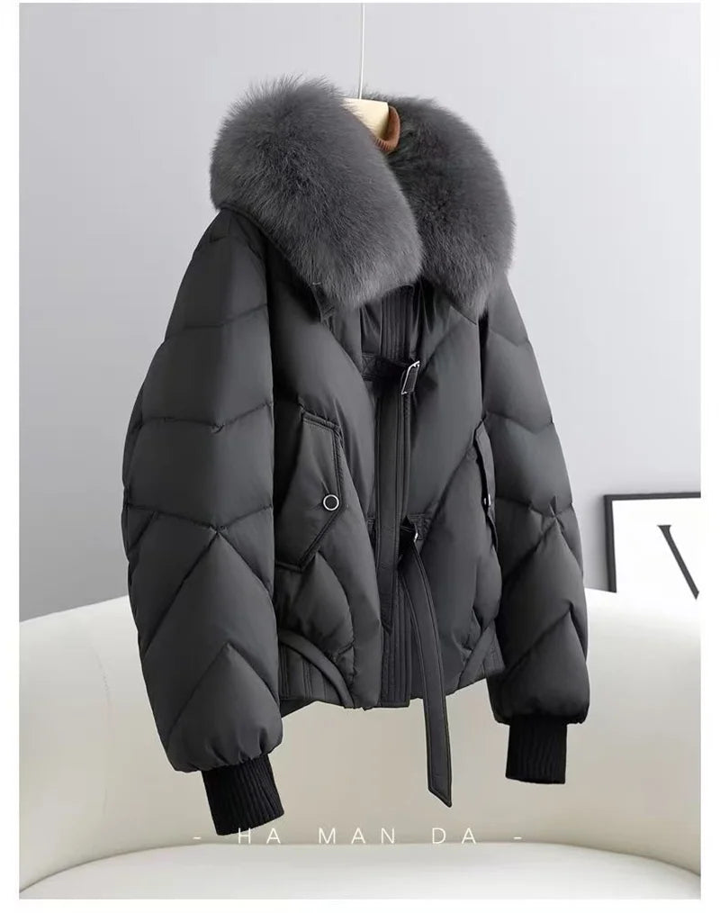 2025 Fashion  Winter New Down Cotton Jacket Women's Cotton-Padded Thicken Warm Parkas Short Coat Female Casual Ladies Overwear